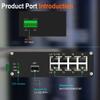 Steloproad Industrial 8 Port LED Screen PoE Network Transceivers with 1x10G SFP+ Fiber Port, 10/100/1000M Ethernet RJ45 Ports Fiber Media Converter, Full/Half Duplex auto-negotiation Used in pairs view 2