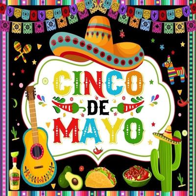 Pnylzzyxh Cinco De Mayo Backdrop Mexico Fiesta Photo Backdrop Stripes Sombrero Guitar Cactus Taco Chilly Avocado Photography Backdrop for Fiesta Party Decorations Banner Studio Props 12x10ft