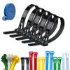 100PCS Buckle Self-Locking Premium Nylon Cable Wire Ties,Cable Ties Reusable Zip Ties,Releasable Nylon Cable Tie,Nylon Strap with Buckle,Adjustable Wire Ties for Office Home Garden (Black, 5 * 300mm) view 1