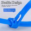 100PCS Buckle Self-Locking Premium Nylon Cable Wire Ties,Cable Ties Reusable Zip Ties,Releasable Nylon Cable Tie,Nylon Strap with Buckle,Adjustable Wire Ties for Office Home Garden (Green, 5 * 250mm) view 4
