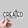 (3pcs) Created with Purpose Sticker Bible Verse Proverbs 16:4 Vinyl Decal for Water Bottles Laptops Cell Phones Kindles Car Christian Inspirational Quote-3x1.7" view 2