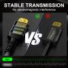 Adrenenjoyer 75 ft hdmi Cable with Gripping Connectors,4k Ultra high Speed Ethernet 2.0 Flexible Cord Support 4K@60Hz HDR,HDCP2.2,ARC,3D and CEC for HDTV/PS4/3/Xbox/Monitor/Projector ect view 4
