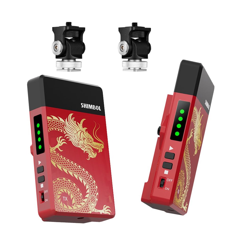 Shimbol TP MINI Wireless Video Transmission System with Hot Shoe Mount,HDMI Transmitter and Receiver 600FT Transmission Range 0.07S Low Latency HDMI Loop-out Design