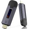Wireless HDMI Transmitter and Receiver 4K, Metal Housing Portable Wireless HDMI Extender Kit with LED Display, 2.4G/5G Plug & Play HDMI Wireless Streaming Video from Laptop/TV Box to Monitor/HDTV view 1