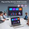 Wireless HDMI Transmitter and Receiver 4K, Metal Housing Portable Wireless HDMI Extender Kit with LED Display, 2.4G/5G Plug & Play HDMI Wireless Streaming Video from Laptop/TV Box to Monitor/HDTV view 4