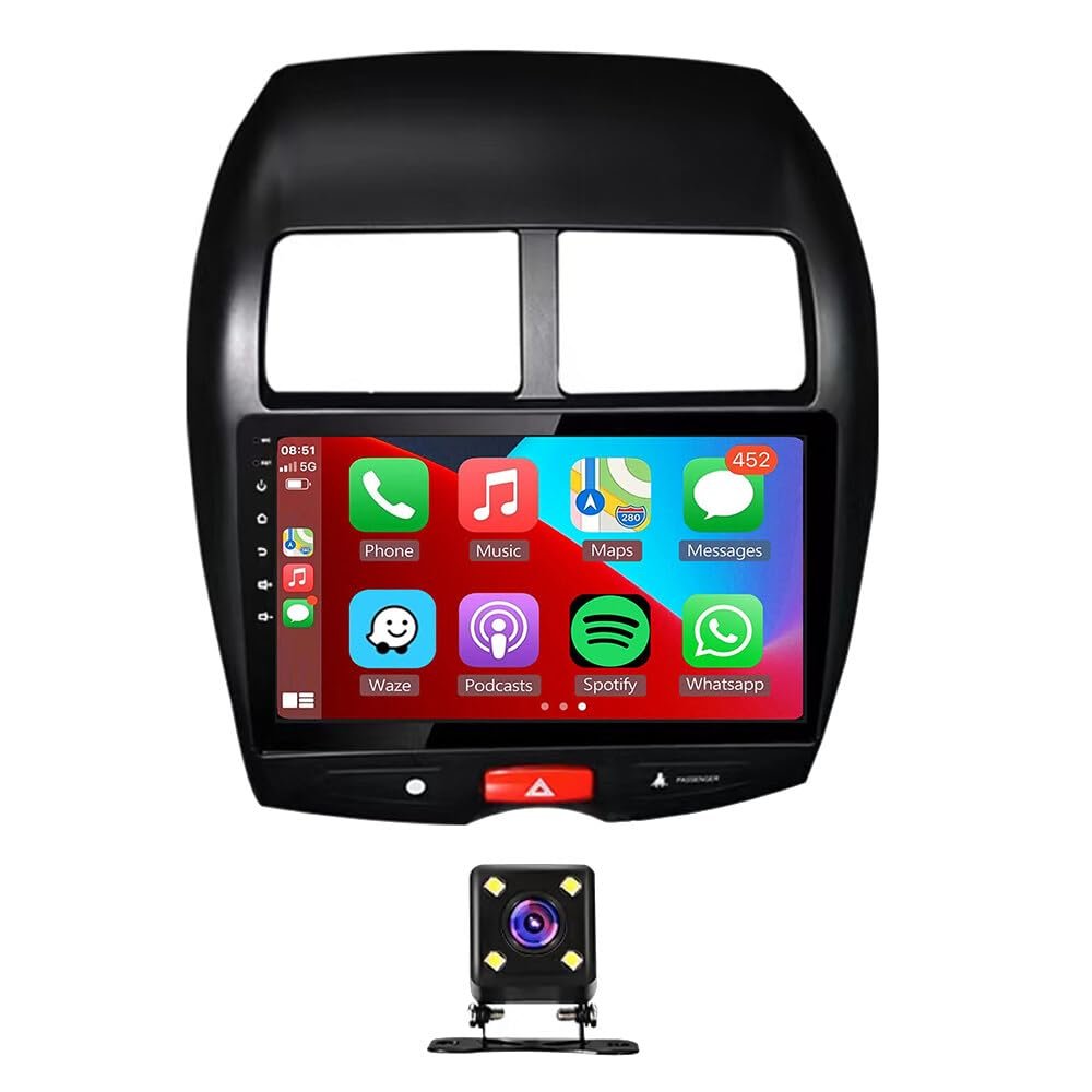 2 Din Android 13 10 Car Stereo for Mitsubishi ASX 2013-2015,for Outlander Sport 2011-2017,for RVR 2011-2017,with Carplay Android Auto Car Radio Receiver GPS Navigation Bluetooth Backup Camera - 2+32G