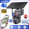 INQMEGA Metal 20X Zoom 4G Cellular Security Solar Cameras, 20000mA 6MP Dual-Lens Battery Powered Camera with 10W Solar Panel, PIR Motion Detection, Color Night Vision, Include 4G Card view 2