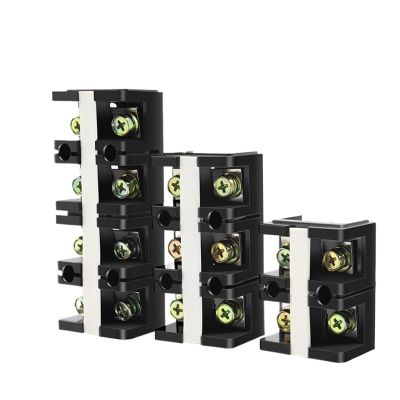 1pcs TC Terminal Block High Power 2/3/4/5P Butt Joint 60/100/150/200/300/400A High Current Terminal Electrical Cable Connector Brass(TC-1503)