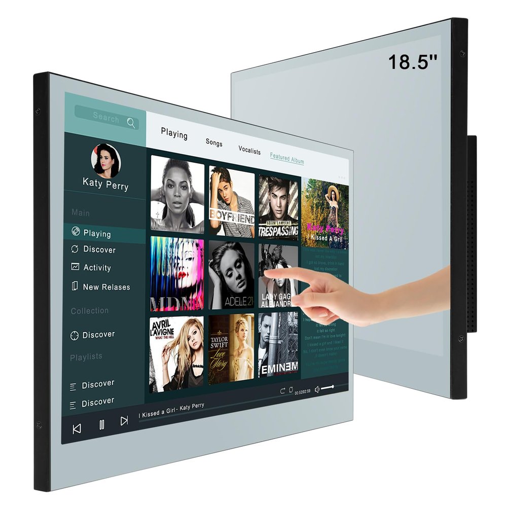 elecsung 18.5 inch Full Touchscreen Smart Mirror TV for Bathroom,Waterproof TV ATSC Tunner Android 11.0 for Hotel/Kitchen,Wi-fi and Bluetooth,M185-TS,Model 2024