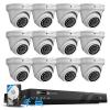 4COVR 16 Channel Security Camera System,AI Human Vehicle Detection, 16CH 8MP NVR 4TB HDD, 12Pcs 5MP Wired Commercial Dome IP PoE Camera IP67 Night Vision, Business Surveillance Outdoor, LY97AX5M1612 view 1