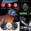 1.85AMOLED Smart Watch for Men(Answer/Make Calls), LED Lighting, 5ATM Waterproof Fitness Watch with Heart Rate, SpO2, Blood Pressure, Bluetooth Smartwatch for Android iPhone, with 3 Bands (Silver) view 2