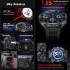 1.85AMOLED Smart Watch for Men(Answer/Make Calls), LED Lighting, 5ATM Waterproof Fitness Watch with Heart Rate, SpO2, Blood Pressure, Bluetooth Smartwatch for Android iPhone, with 3 Bands (Silver) view 3