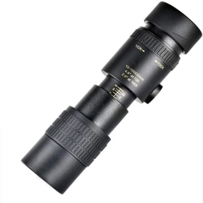 DirectNine Basics High Power Binoculars, Monocular Telescope 4K Zoom Monocular Binoculars Pocket Telescope Supports Smartphone to Take Pictures 10-30 25+Camera Clip+Triangle Bracket for indoor/outdoor