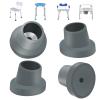 4 Pcs Replacement Feet for Bath Chair Leg Caps Heavy Duty Slope Rubber Feet Pad for Bath Seat Shower Stools (Gray, 1-1/8") view 1