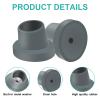 4 Pcs Replacement Feet for Bath Chair Leg Caps Heavy Duty Slope Rubber Feet Pad for Bath Seat Shower Stools (Gray, 1-1/8") view 3