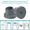 4 Pcs Replacement Feet for Bath Chair Leg Caps Heavy Duty Slope Rubber Feet Pad for Bath Seat Shower Stools (Gray, 1-1/8") view 4