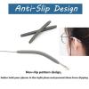 OPUGIT Eyeglass Ear Cushions End Tip Grips Anti-Slip Soft Silicone Ear Hooks Tube Sleeve Glasses Strap Holder Temple Tips Spectacle Retainers 8 Pairs,Black/Clear view 3