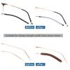 OPUGIT Eyeglass Ear Cushions End Tip Grips Anti-Slip Soft Silicone Ear Hooks Tube Sleeve Glasses Strap Holder Temple Tips Spectacle Retainers 8 Pairs,Black/Clear view 4