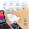 10 ft Extension Cord, HANYCONY 1080J Surge Protector Power Strip Long Cord with 8 AC Outlets and 4 USB Ports (2 USB-C), Wall Mount, Desk Charging Station for Home Office College Dorm Room Essentials view 2
