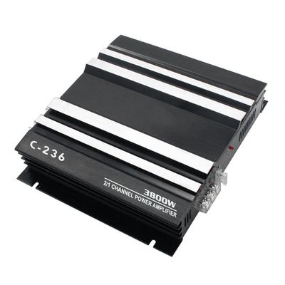Beuiouer 3800W High Power Car Sound Amplifier 2-Channel Car 12V Amplifier Stereo Car Audio Receiver Accessories for Car Audio Modification, Black, 500395781