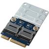Beuiouer 2 SSD HDD for Laptop Dual Micro- SD SDHC SDXC TF to Mini PCIe Memory Card Reader MPCIe to 2 Mini-Sdcards Mini Pci-E Adapter view 1