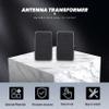 Beuiouer 2 x Push-On Antenna Matching Transformer 300/75 Ohm TV F Coax Adapter, Silver Tone,Black, 043468 view 3