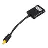 Beuiouer Digital SPDIF Optical Audio Splitter 2 Way Toslink Splitter Adapter 1 Input 2 Output SPDIF Optical Cable Splitter Hub, black, 310901 view 3