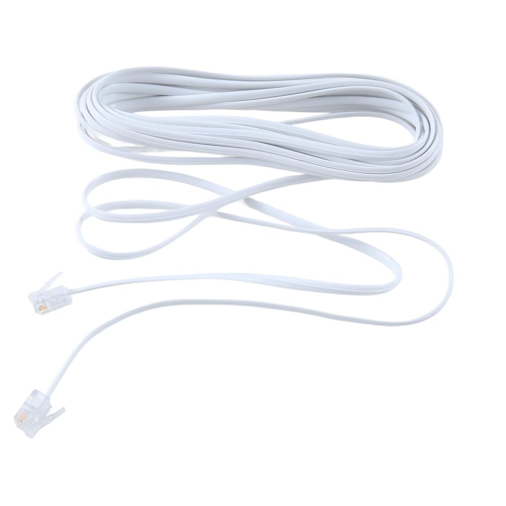 Beuiouer 6P2C RJ11 Male to Male Plug Telephone Line Cable Wire 5M