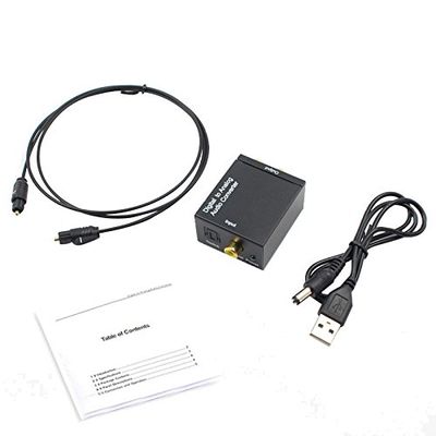 Beuiouer Optical Coaxial Toslink Digital to Analog Audio Converter Adapter L/R 3.5mm