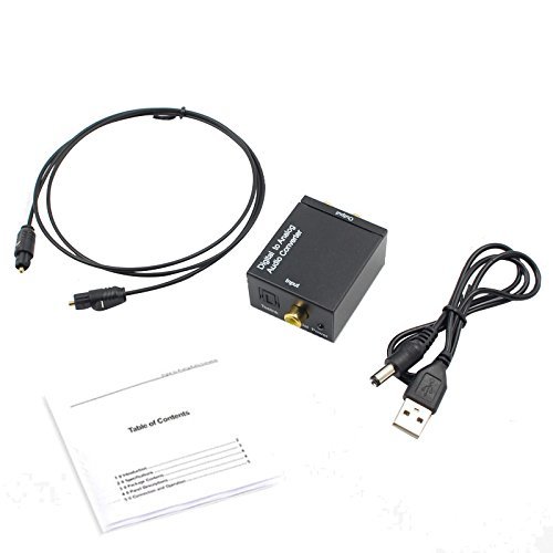 Beuiouer Optical Coaxial Toslink Digital to Analog Audio Converter Adapter L/R 3.5mm