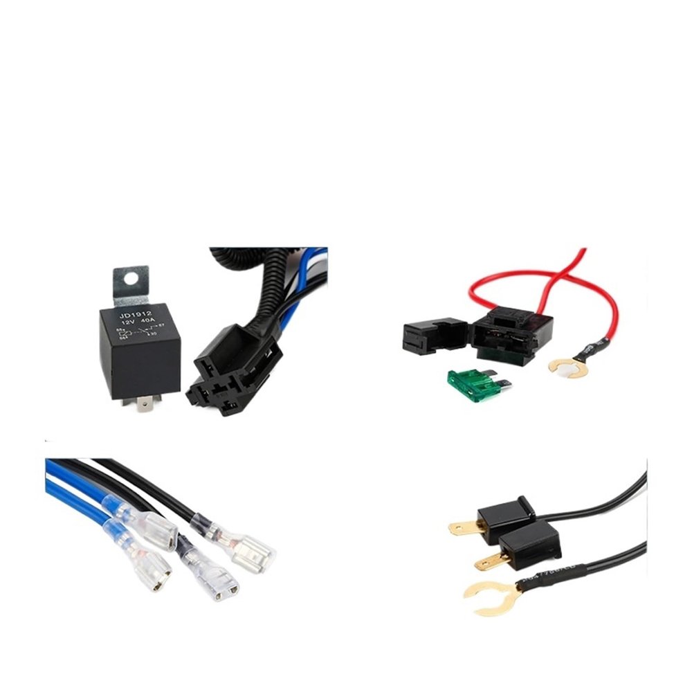 12V/24V car Speaker Wiring Harness with Double Snail Speaker Control Modified Explosion-Proof kit Speaker Wiring Harness(12V)