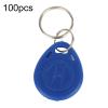 100 Pack Proximity Card Keys, Blue Keychains, Suitable for Access Control Systems, USBBattery Powered (ID Card) view 2