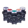 BSXYLVA XA2 illuminated button AC220V 24V five colors optional 22mm self-reset plastic button switch(XA2EW34B1 ACDC24V Red 1Normal Open) view 1