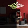 Glow In Dark Banksy Barcode Shark Wall Sticker - Night Glowing Swimming Fish Under Bar Code Vinyl Decal 8 x 3 view 1