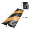 BXKCFYBSQ Rubber Speed Bump, Heavy Duty 1 Channel Cable Protector Speed Ramp for Garage Gravel Driveways, Asphalt Concrete view 2