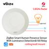 Presence Sensor, WenzhiIoT Smart Motion Sensor Zigbee 5.8GHz Radar MmWave Presence Sensor Movement Body Motion Detection for Lighting 110/220V Wireless Switch On/Off Relay Tuya Smart Life view 2
