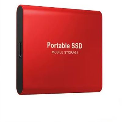 DirectNine Basics 2TB Mini SSD Hard Drive SSD 2.5-Inch Portable Smart Electronics for Laptops and Mobile Phones - Red