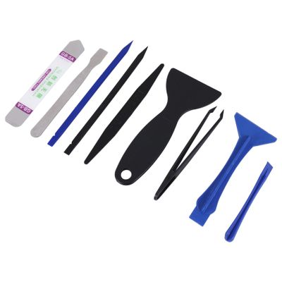 Beuiouer Professional Safe Opening Pry Tool Repair Kit with Non-Abrasive Anti-Static Tweezers, Plastic Pry bar, Etc (Pry Opening Kit Set1), blue, 168915