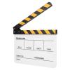 30x25CM Mini Acrylic Clapper Board, Director Scene Film Editing Prop Action Board with Whiteboard Pen for Shoot PropsAdvertisingHome DecorationCosplayBackground (Yellow Stripe view 4