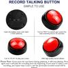 Recordable Button Voice Recording Button 30 Seconds Recording Talking Button Easy Buttons Recording Buttons for Classroom Dog Buttons for Communication Study Practical Jokes view 4