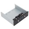 5.25" Metal USB Hub Front Panel for Desktop Optical Drive, 2X USB3.0 Ports, 2X Power Expansion, 2X USB Expansion, 2.5in Hard Disk Bracket, Desktop Expansion Hub view 1