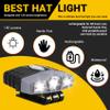 Beuiouer Ultra Bright Hands-Free Led Clip On Hat Light - Rechargeable 150 Lumens Spotlight Waterproof Cap Light Flashlight Light for Fishing Running Camping Cycling view 4