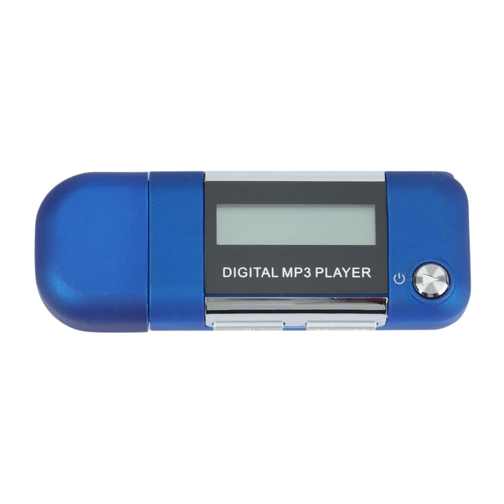Beuiouer Mp3 Player 4GB U Disk Music Player Supports Replaceable AAA Battery, Recording (Blue), 500179214A1