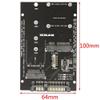 Beuiouer M.2 NGFF MSATA SSD to 2.5 Inch SATA 6.0Gbps 2 in 1 Adapter Converter Card Support PC Laptop Hard Disk Diagram, Black, 500155728 view 2