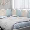 XLIHAWY 3D Kids Anti-Collision Wall Padding, Home Nursery Decorative Wall Panels, 3cm Thick Headboard Wall Stickers, Self- Adhesive Wall Cushion(White,15.75x15.75in/3pcs) view 2