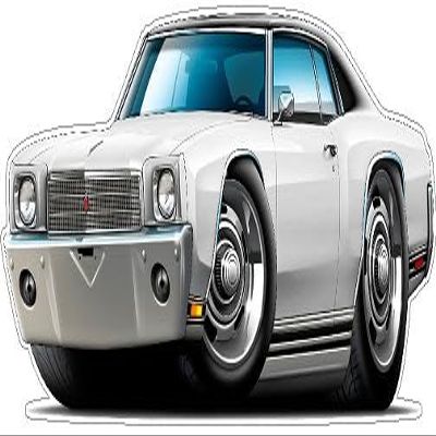 1970 Monte Carlo Wall Decal Vintage Cartoon Car 3ft Long Movable Stickers Vinyl Wall Stickers for Kids Room