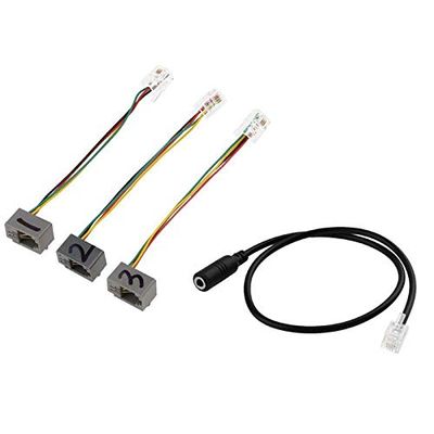 Beuiouer RJ9 4P4C Male Plug to 3.5mm Female Jack Headset Audio Phone Converter Adapter Extension Cable Wire Cord for /