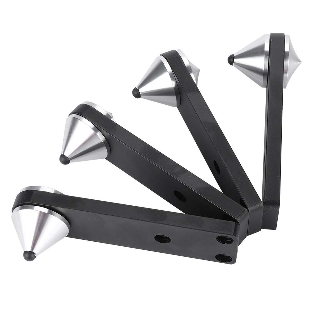 4PCS Speaker Shockproof Bracket, Shocking Proof of HiFi Speaker, Aluminum Speaker Spike Set, Suitable for Bookshelves, Subwoofers, Floor Boxes, Speakers, Power Amplifiers