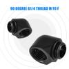 90 Degrees Elbow Fitting Adapter, 2Pcs G1/4 Male to Female Right Angle Connector for PC Water Cooling System (Internal and External Threads) view 4