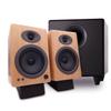 Audioengine A5 Bamboo Wireless Bookshelf Speakers with S8 Subwoofer and DS2 Stands view 1